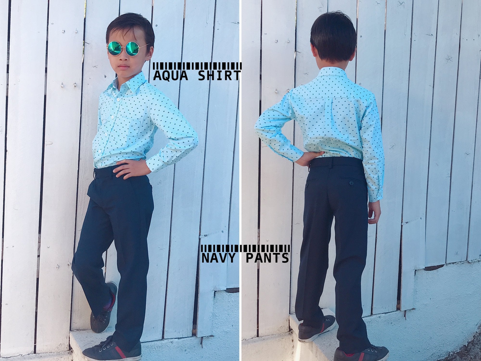 boys light blue dress pants