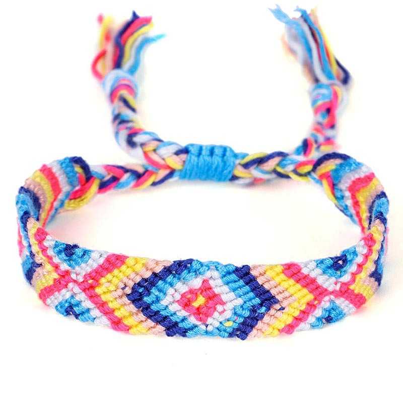 Bohemian African Rainbow Handmade Braided Bracelet Bangles – sunifty