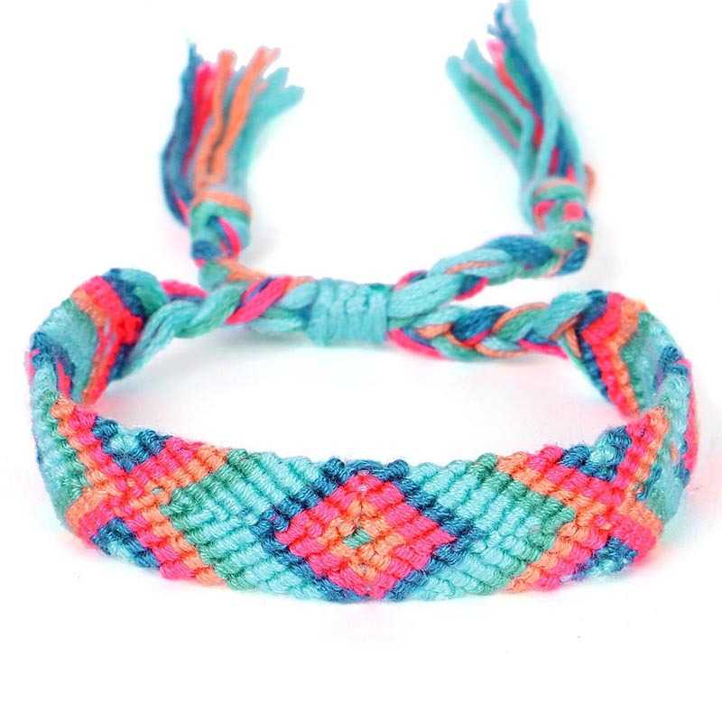 Bohemian African Rainbow Handmade Braided Bracelet Bangles – sunifty