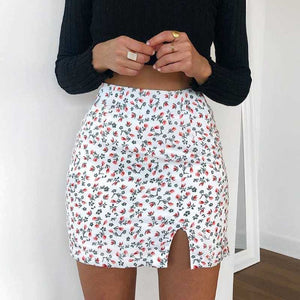 floral skirt short