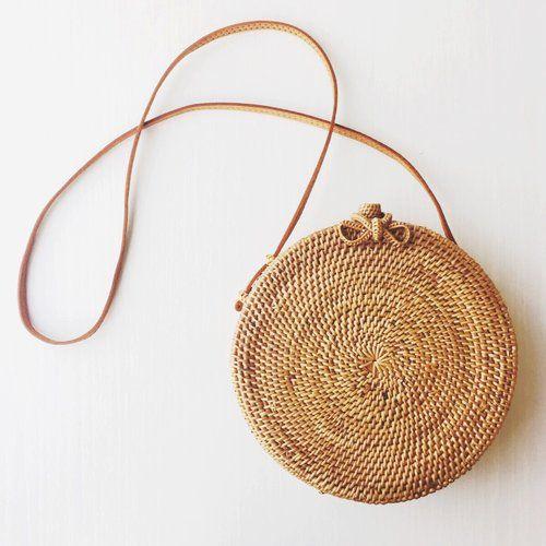 rattan beach bag