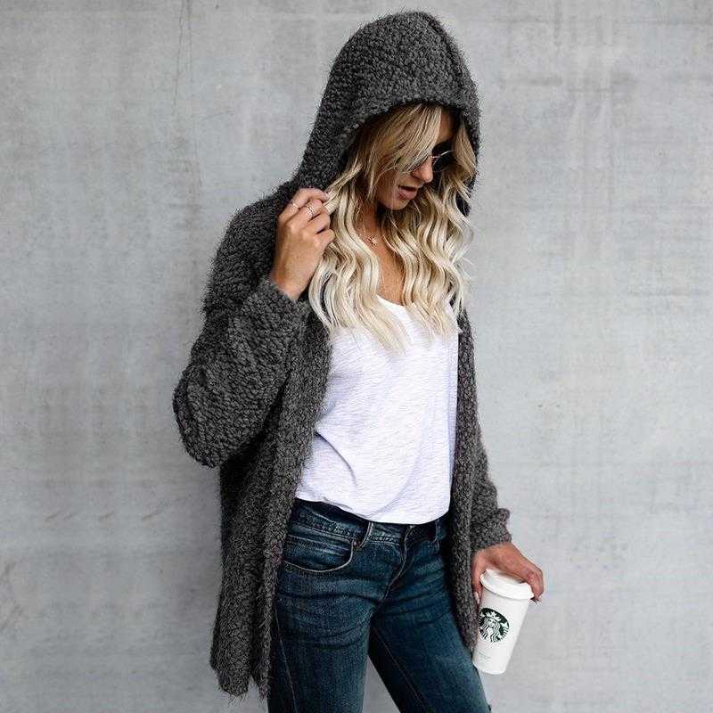 Hooded Cardigan With Pockets - ALLSEAMS
