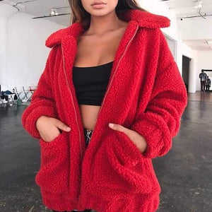 red teddy bear jacket