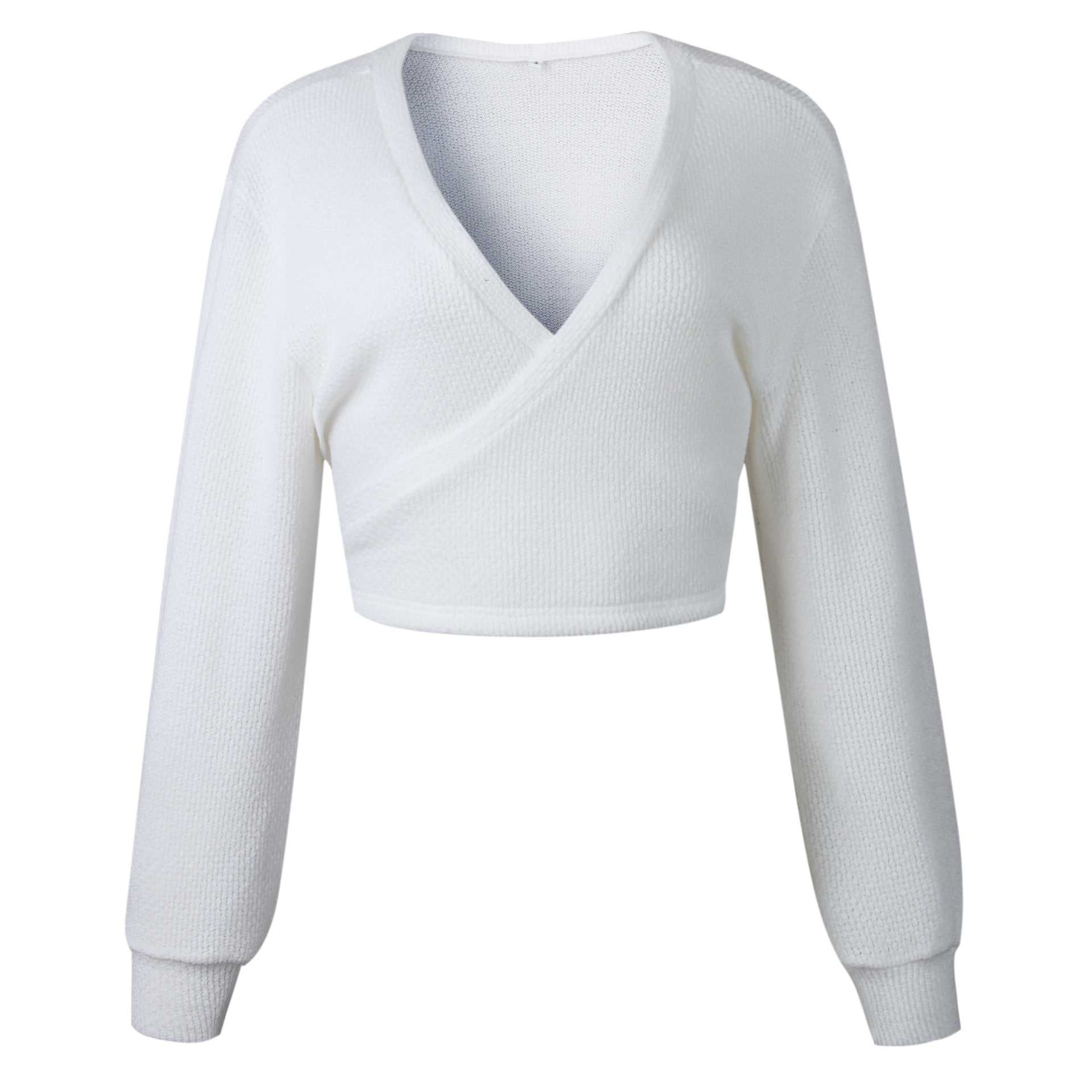 White wrap front sweater pattern template