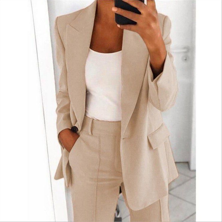 Boyfriend Women's One Button Blazer Suit Jacket – sunifty