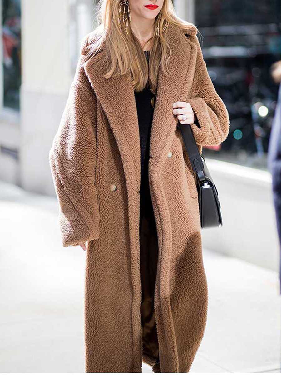 brown teddy coat with hood