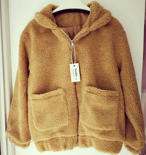 hooded teddy bear jacket