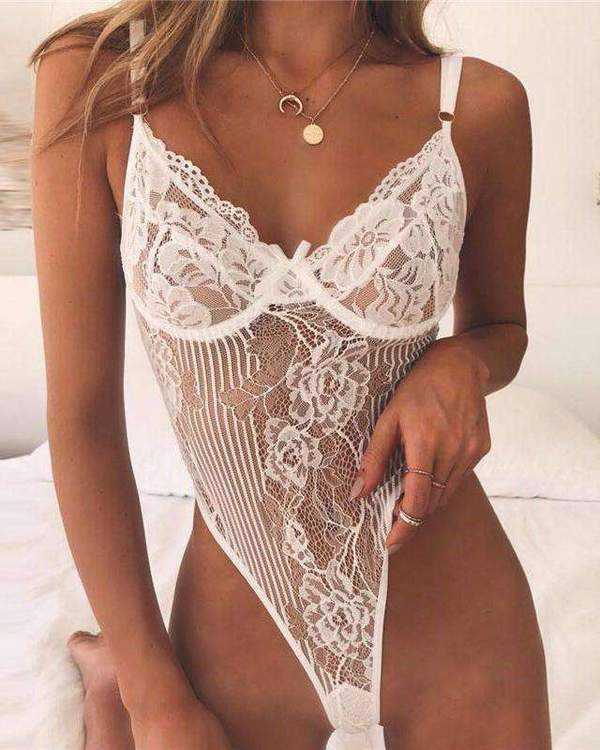 white lace bodysuit dress