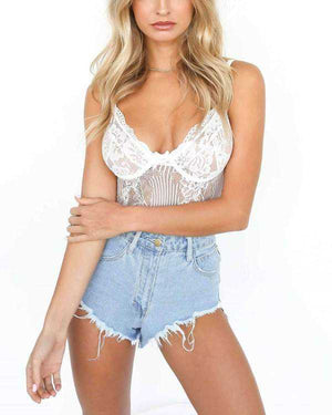 lace bodysuit with shorts