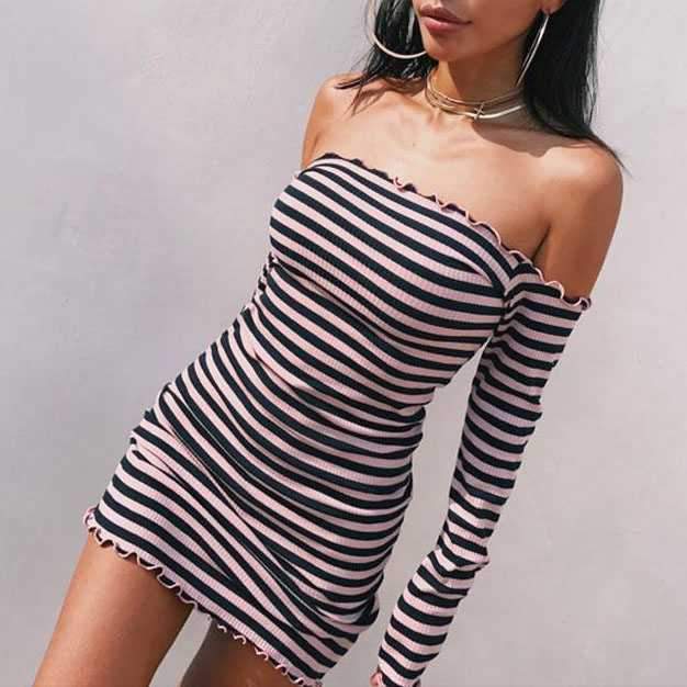 black and white tight dress