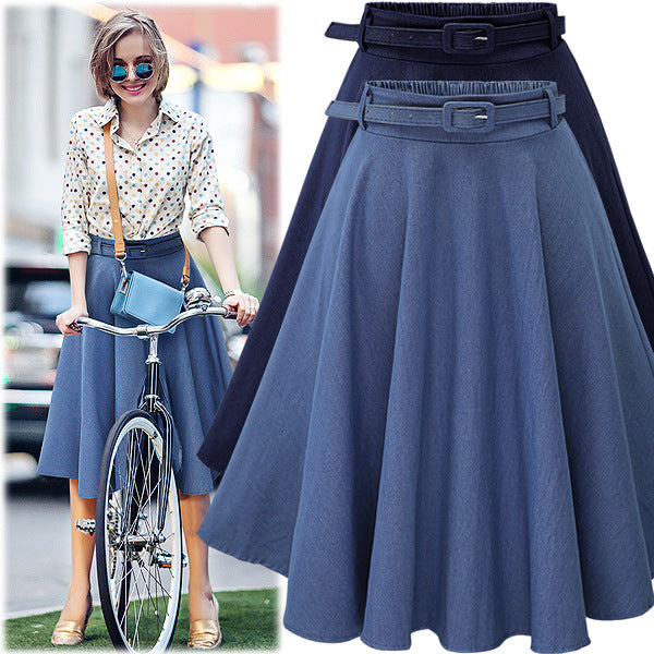 full denim skirt