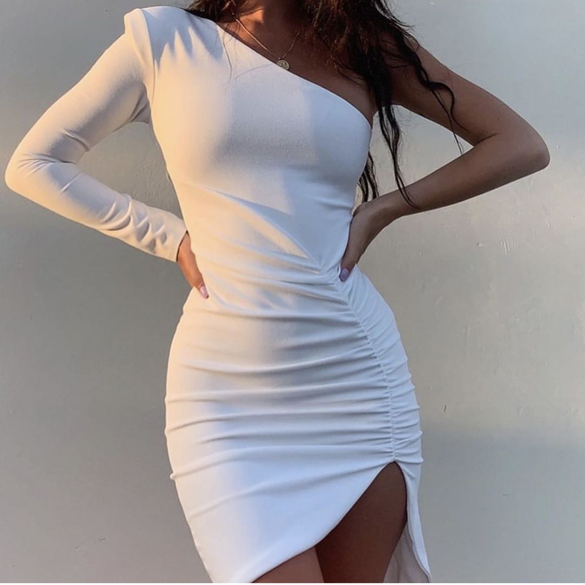 ruched tight dress