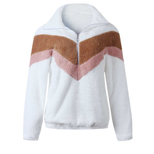 faux sherpa pullover