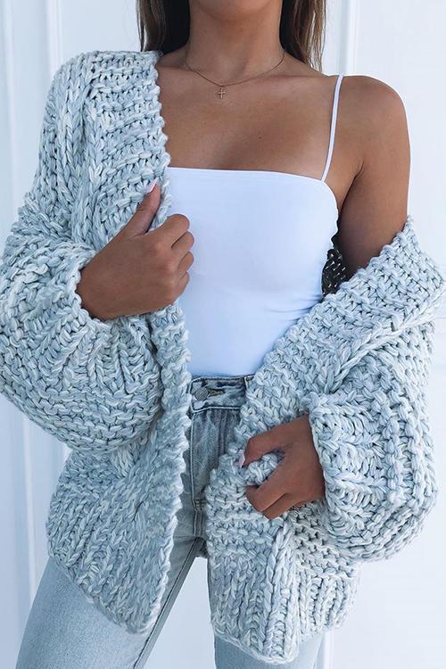Bekend Televisie kijken tobben Mohair Chunky Oversized Cable Knit Baggy Sleeve Cardigan Sweater – sunifty