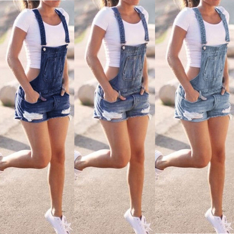 jean short romper outfit