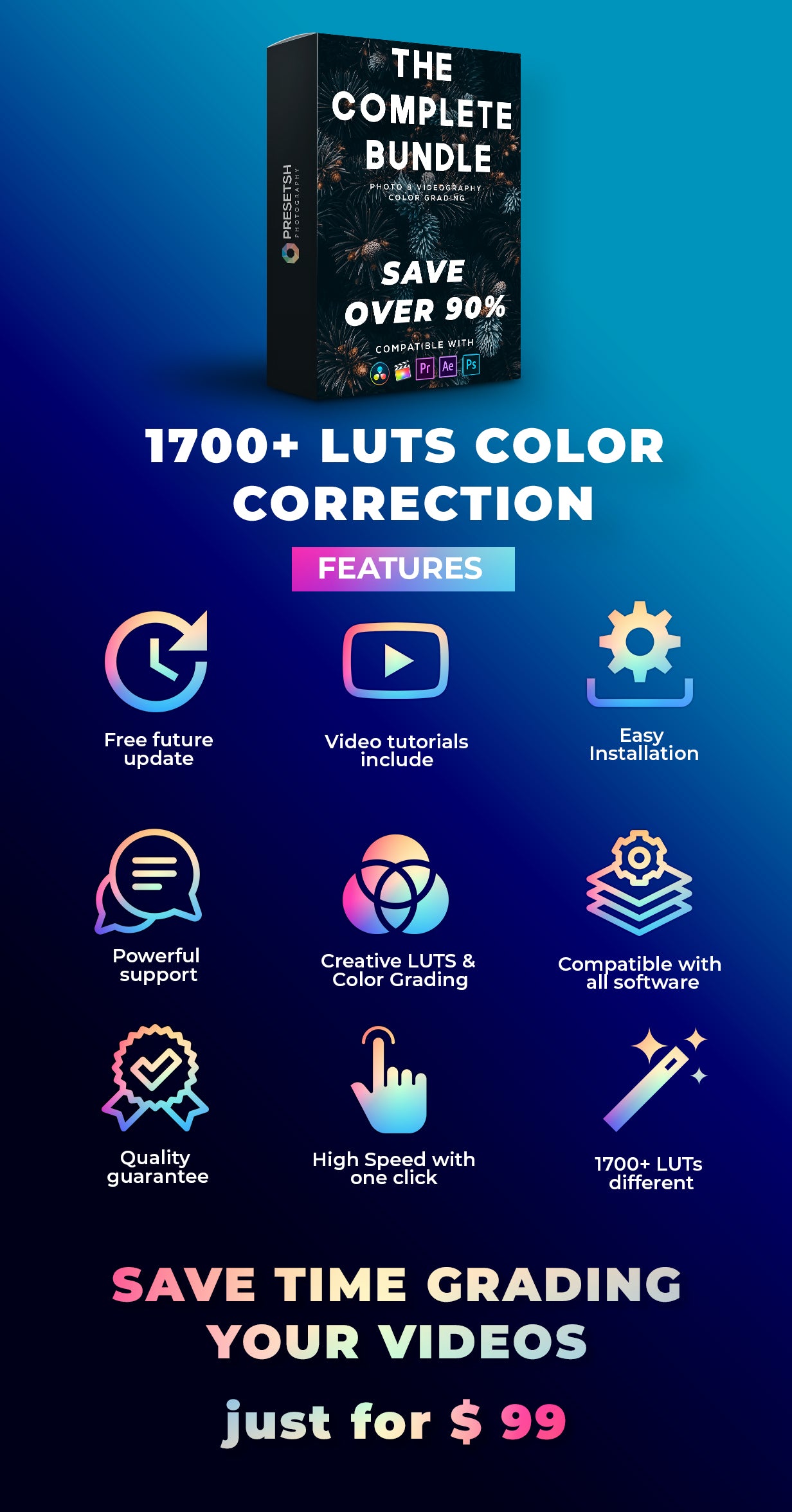 The Cine LUTs Color Correction - Best Bundle Video LUTs - 1