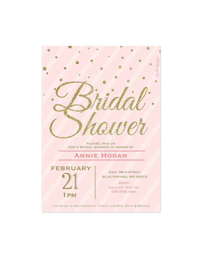 Blush Pink Bridal Shower Invitations 10