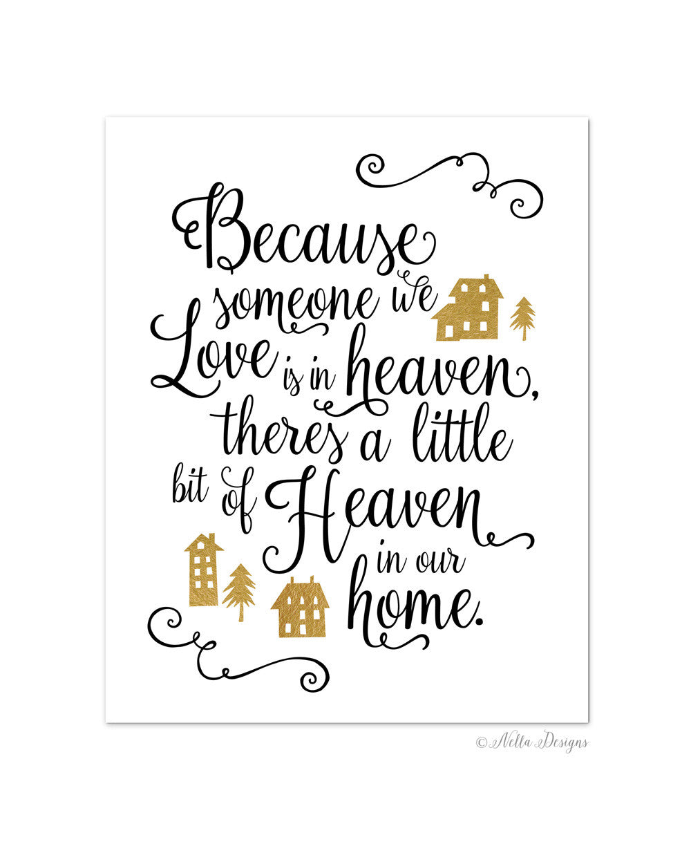 Download Because someone we love is in heaven, there's a little heaven in our home, heaven sign - Nella ...