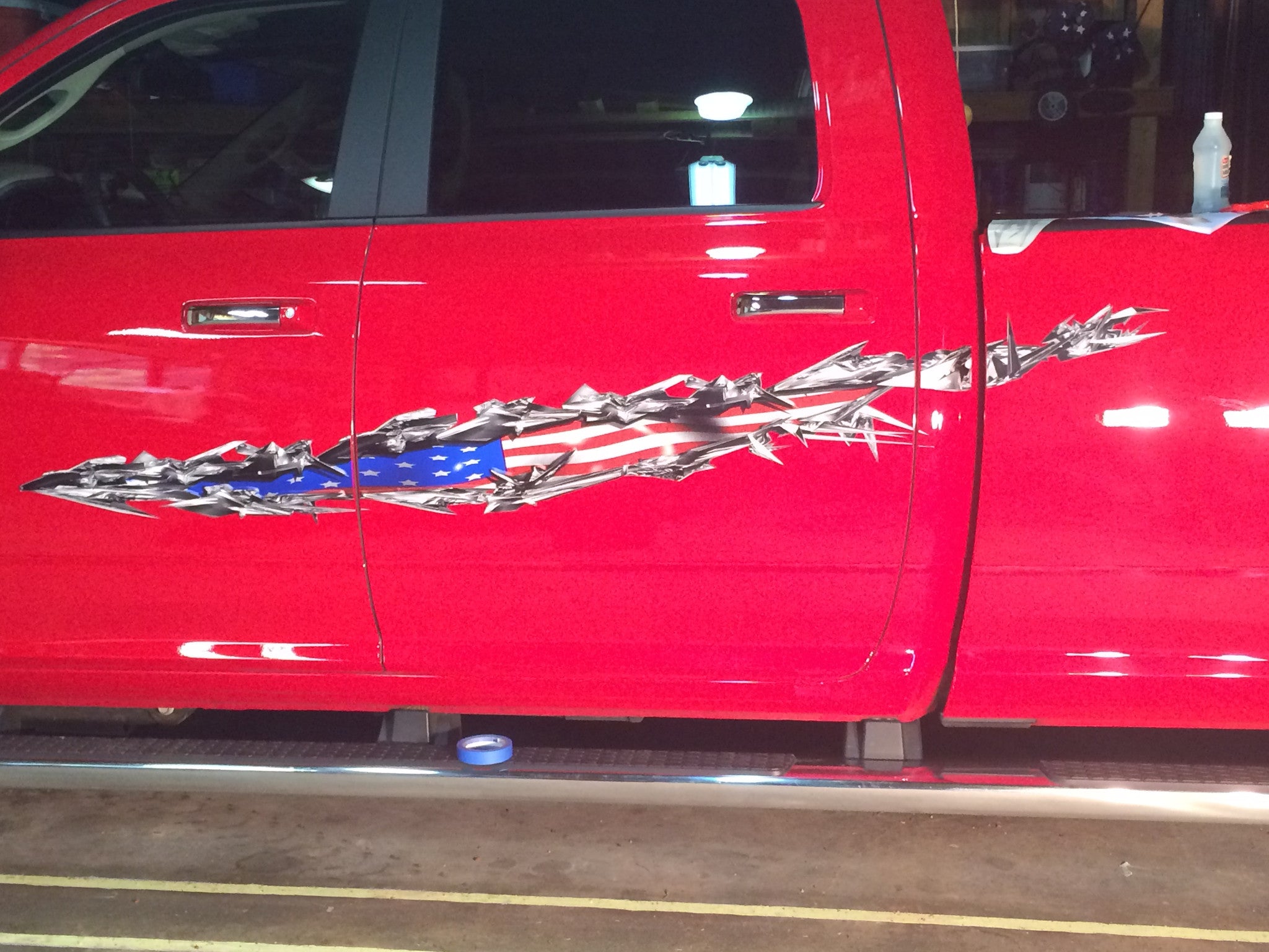  american  flag  truck  decals  usa  tear auto decal american  
