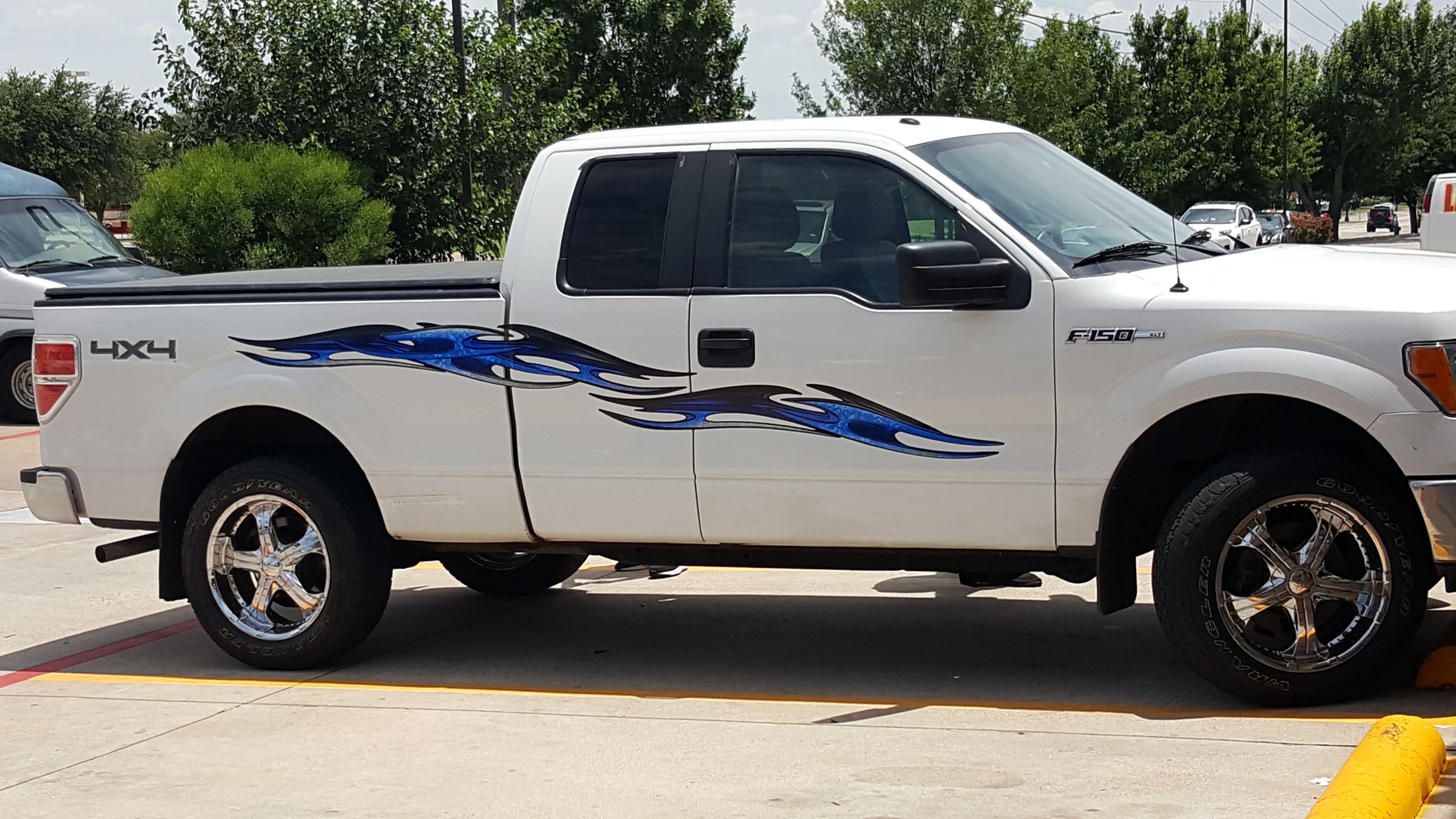 Tribal Chains Vinyl Decals  on F150 Pickup  Truck 