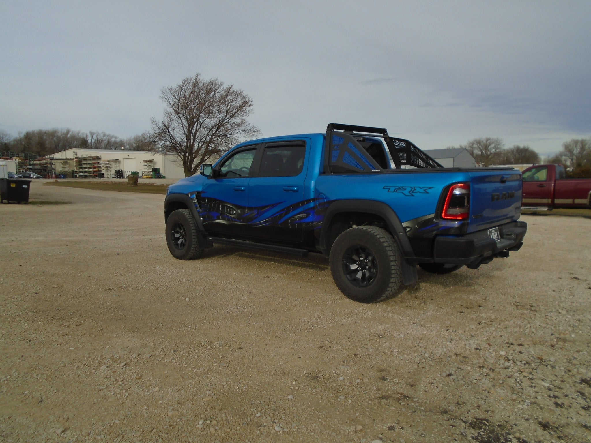 tribal carbon fiber graphics on dodge ram truck