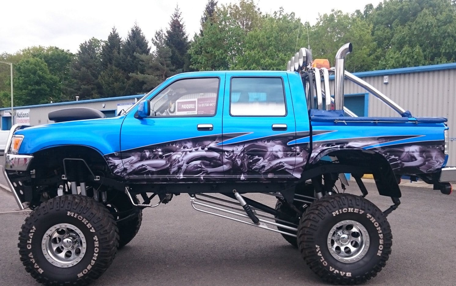 Dragons attack wave car & truck half wrap