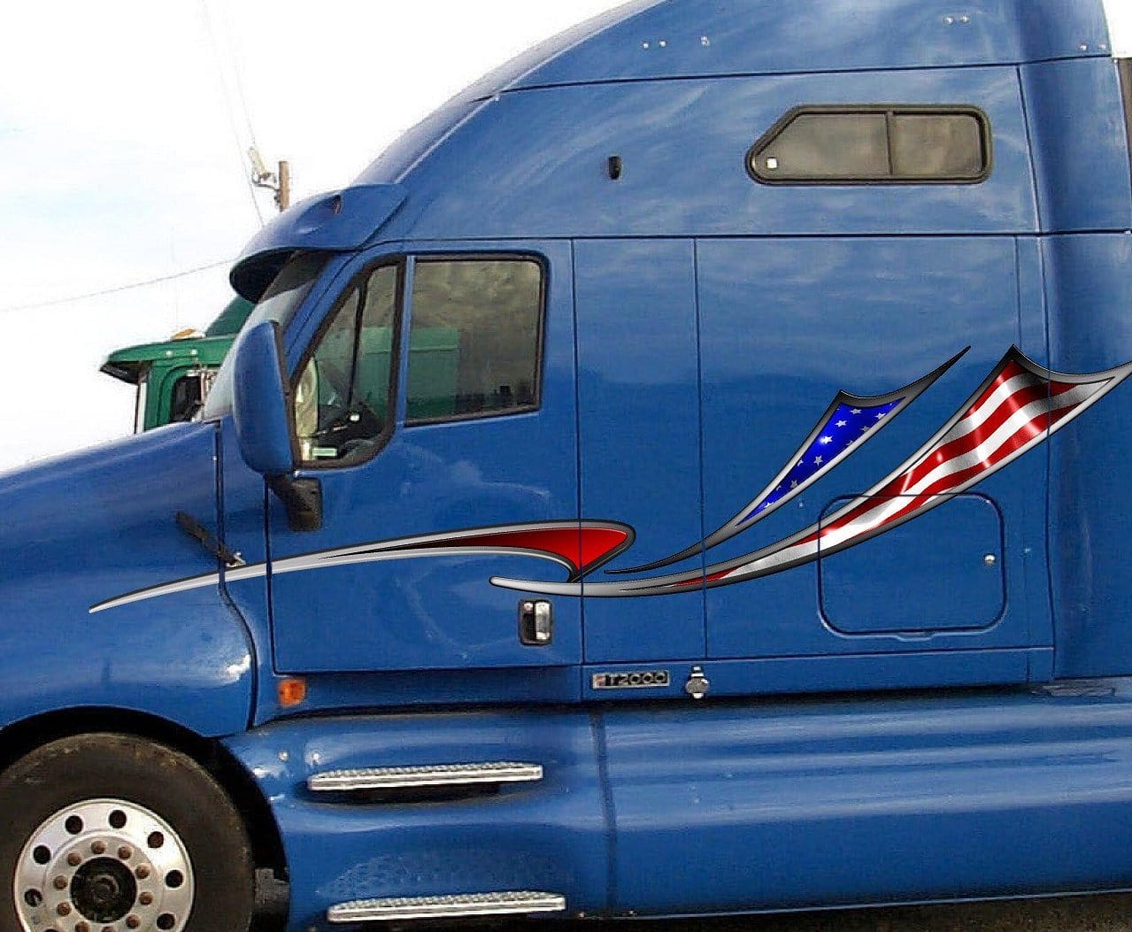 American flag Truck  graphics usa flag semi  decals 