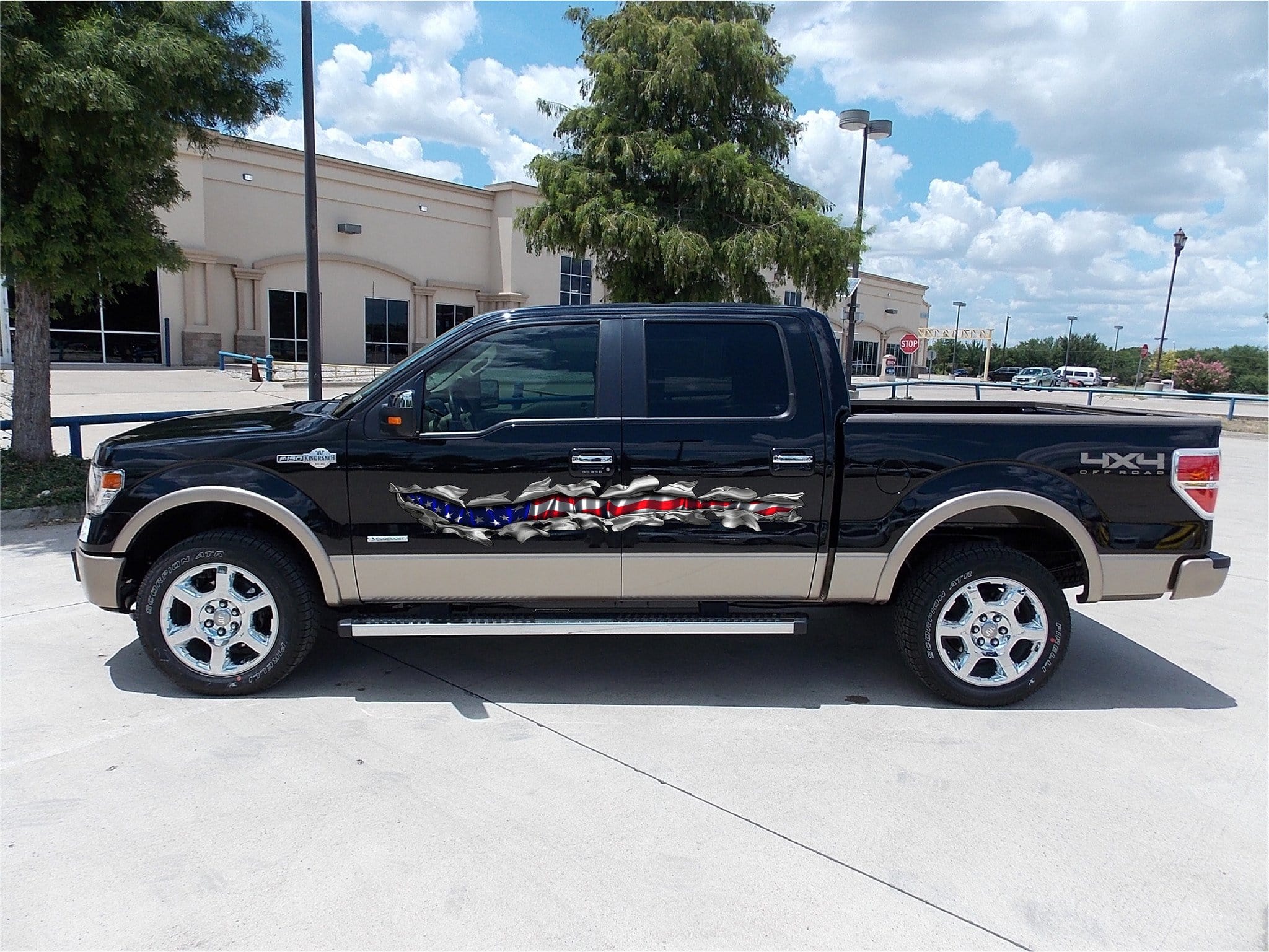 semi usa  flag  decals  american flag truck graphics  truck  