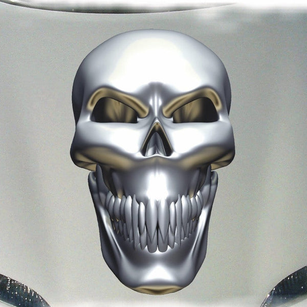 Chrome Skull Hood Decal | Xtreme Digital GraphiX