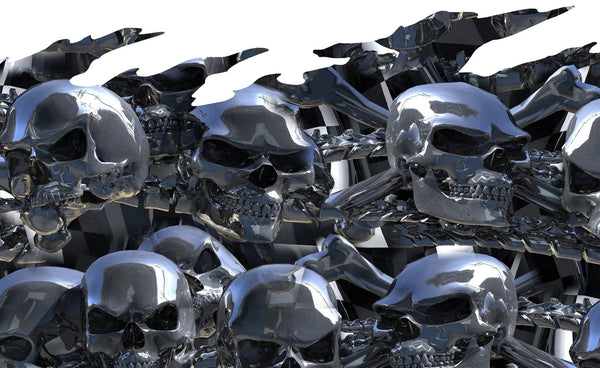 Chrome Skull Half Wrap For Cars & Trucks | Xtreme Digital GraphiX