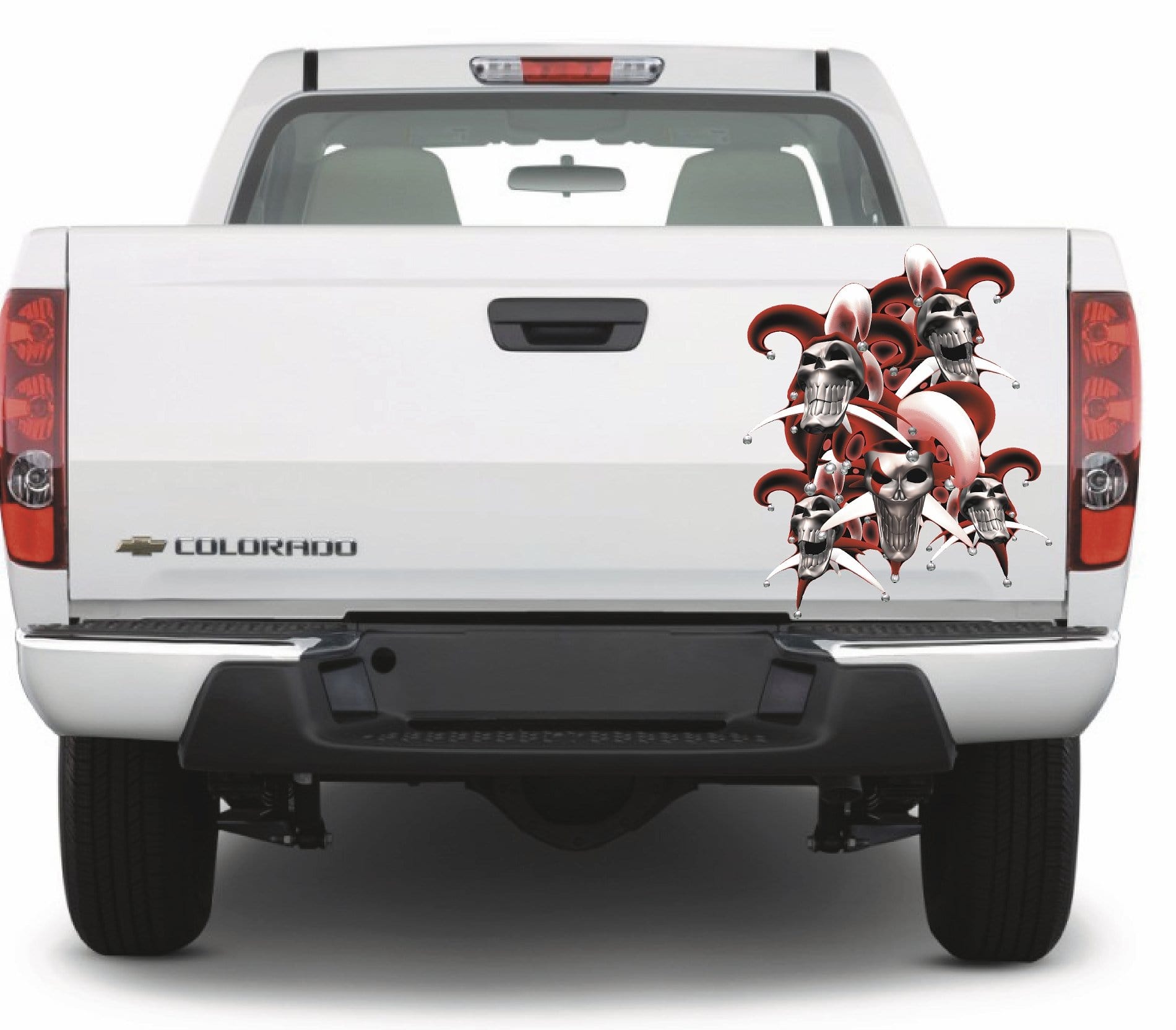 Chrome Grill Flame Vinyl Auto Graphic Decals
