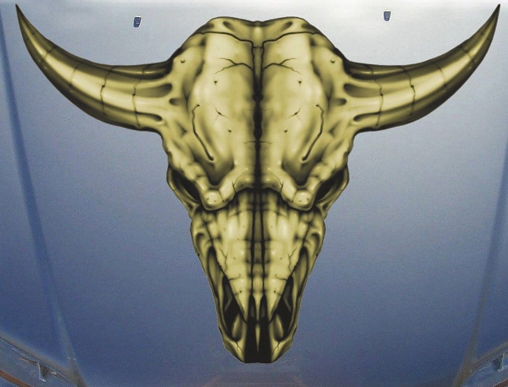 Longhorn Skull Truck Hood Decal Xtreme Digital Graphix