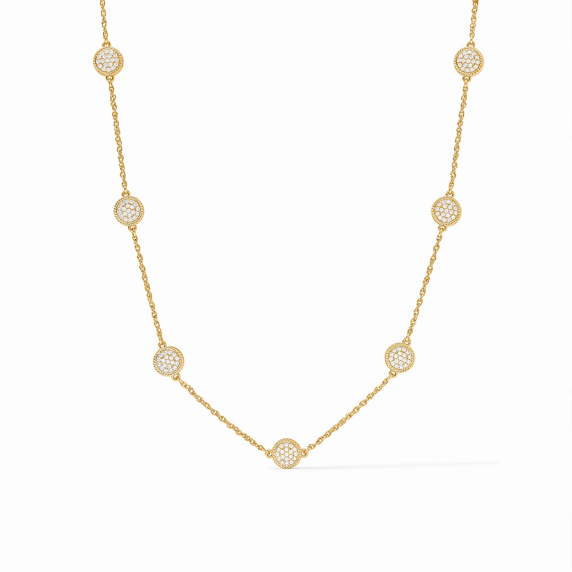 Windsor Delicate Station Necklace in Pave Cz