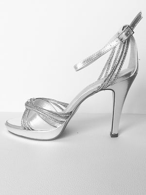 silver patent heels