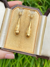 将图片加载到图库查看器，Victorian Etruscan Revival 15K Gold Torpedo Earrings
