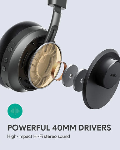 aukey headphones dynamic drivers
