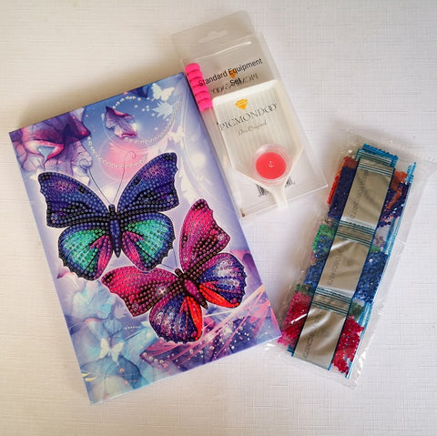 Diamond Painting Notizbuch - Color Schmetterlinge