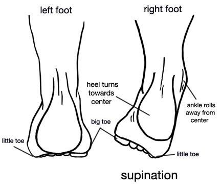 Supination of the foot 