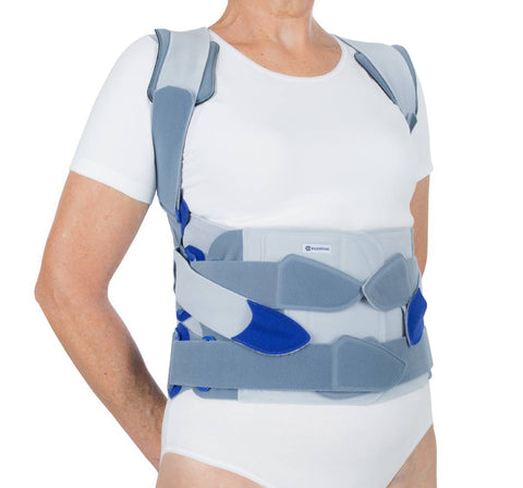 Bauerfeind SofTec Dorso for a pronounced rounded back and several vertebral fractures. 