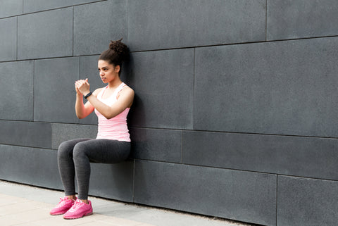 Wall sit one exercise that helps with stability training