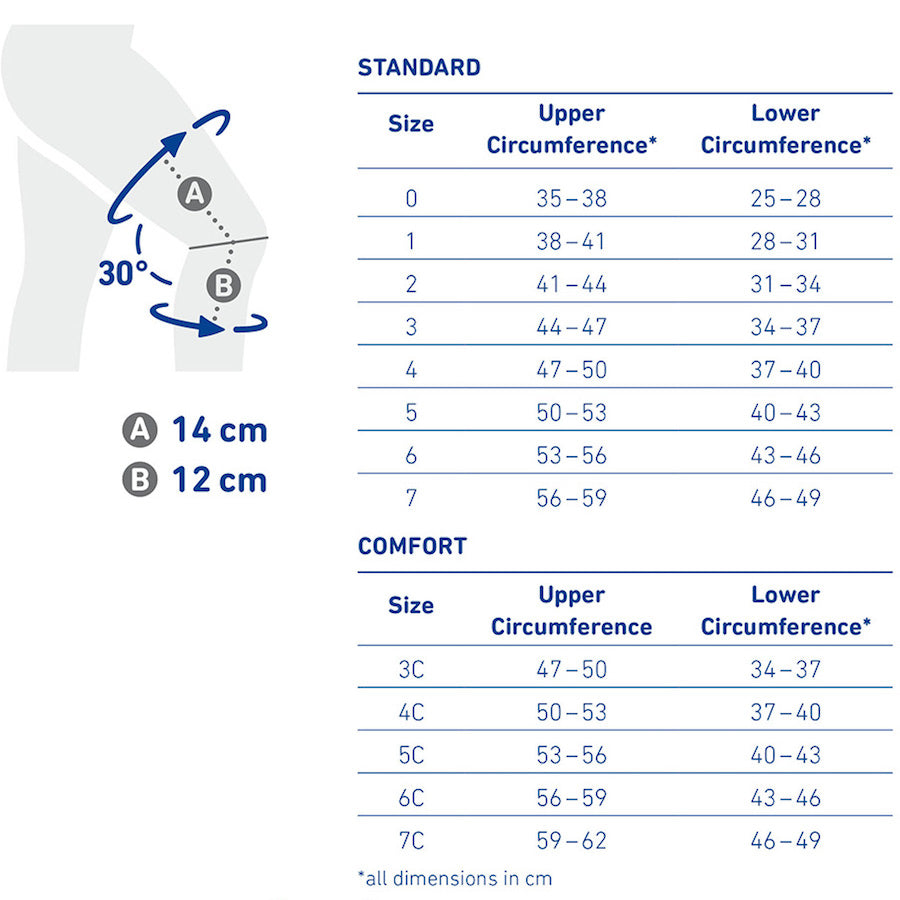 Bauerfeind Knee Brace Size Chart