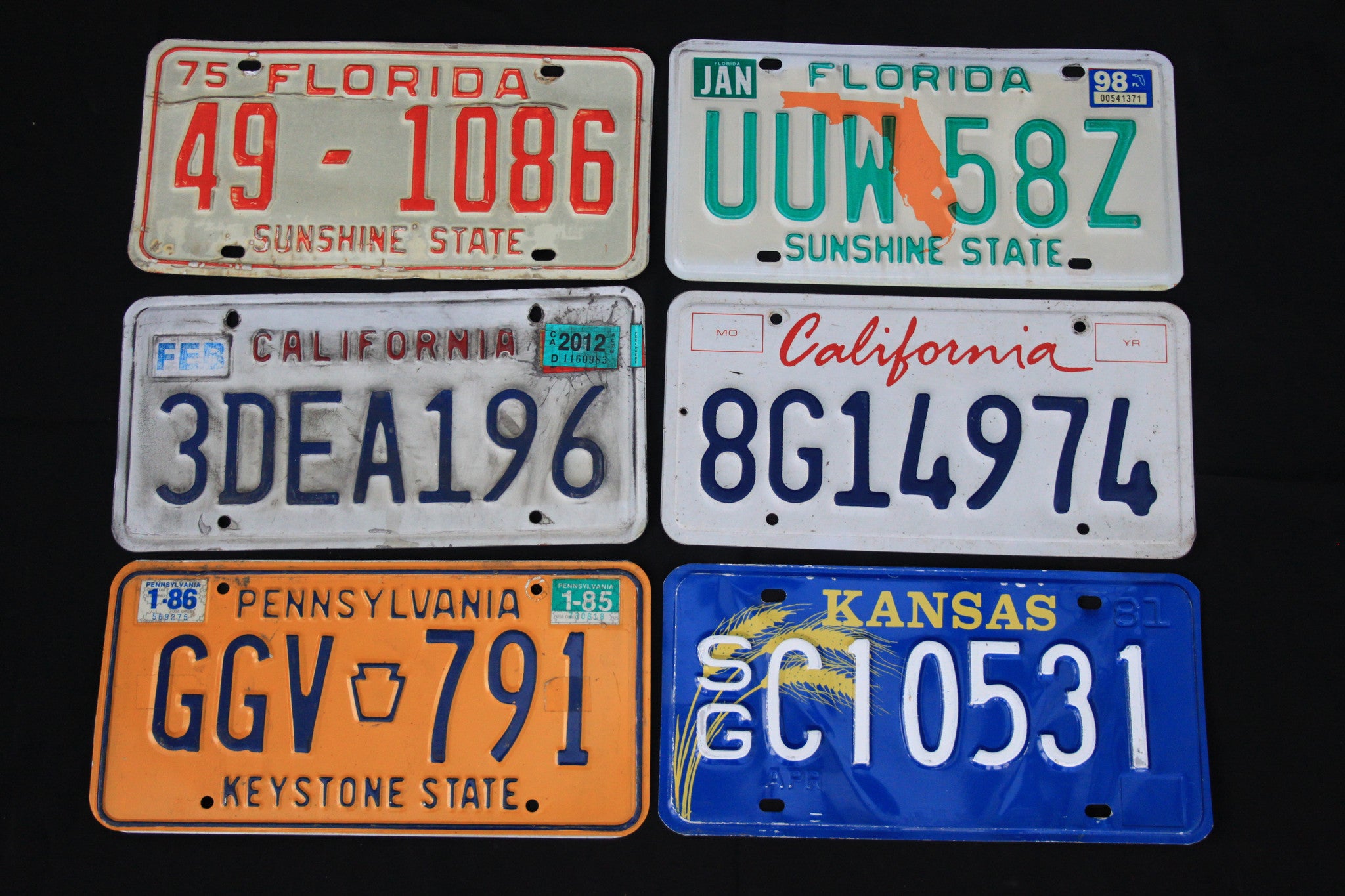 American License Plates MCJ Products