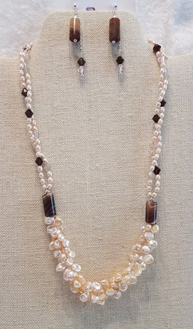 botswana agate freshwater pearls keshi swarovski crystal