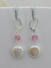 light-rose-crystal-coin-pearl-lever-back-earrings