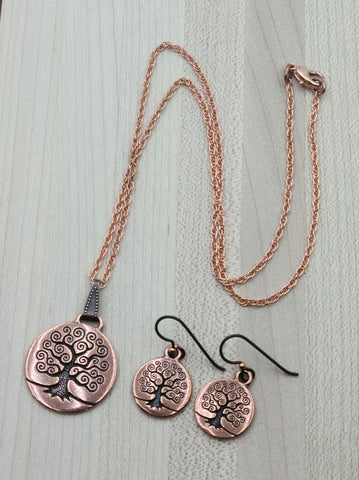 copper tree of life jewelry