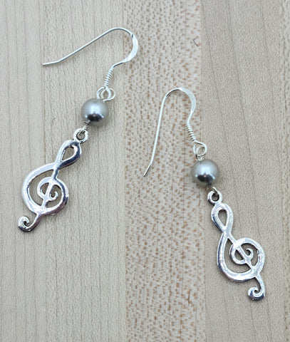 treble clef earrings