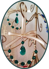 emerald swarovski wreath ornament
