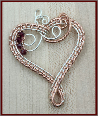 woven wire heart