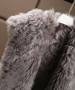 Winter Jacket Women Real Double-faced Fur Coat Natural Mongolia Sheep Fur Parka Biker Streetwear Vintage Fashion - moonaro