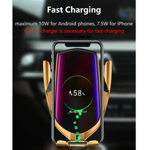 Load image into Gallery viewer, Qi Car Wireless Charger For iPhone XS Max X 8 10W Fast Wireless Charging Car Mount Holder For Samsung Huawei Xiaomi - moonaro